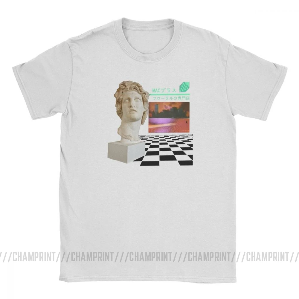 Эстетика vaporwave мужские футболки Vapor Wave цветочный шопп Макинтош плюс мода хлопок футболки с круглым вырезом футболки подарок Топы