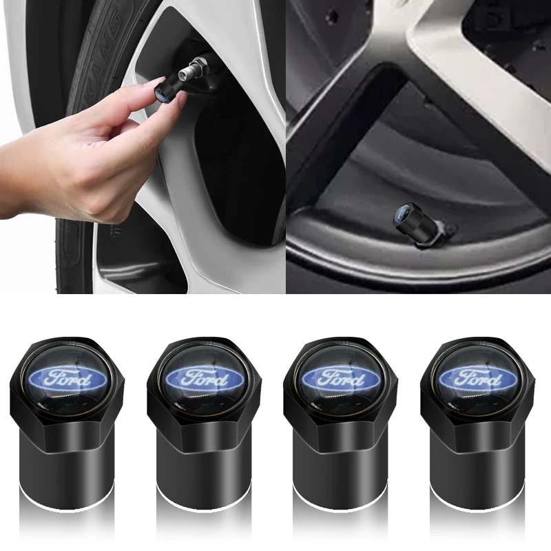 

4pcs 3D Metal Car Tire Valve Caps Emblem Wheel Accessories for Ford Mk2 Mk3 Mk4 Mk5 Mk7 Fiesta FOCUS 2 3 4 5 Auto Accessories