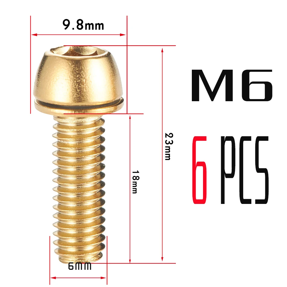 M6 Handlebar screws KRSEC велосипед гарнитура винты Топ Кепки крышка Алюминий сплава 1-1/" Горный дорожные велосипеды чаша крышка+ винт велосипеды доступа комплект - Цвет: M6 Handlebar screws