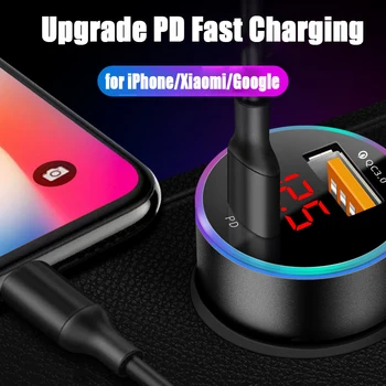 

6A 36W PD QC 3.0 4.0 Dual Fast Charging Car Charger Smart Car USB Charger Quick Charge 4.0 4+ USB Charger for iphone Xiaomi Mi 9