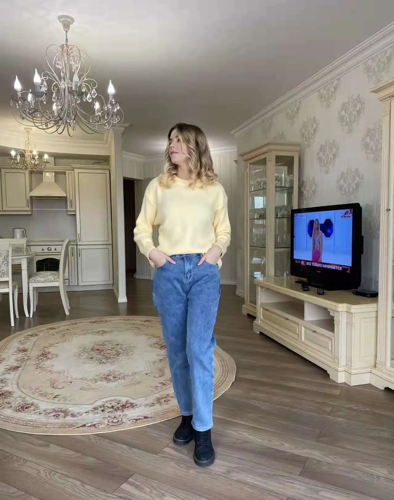 Winter Girls Jeans Women Soft High Waist Women'S Trousers Denim Loose Streetwear Woman Pants Femme Pantalon Mujer Thick Velvet