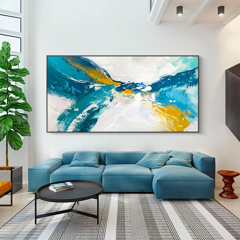 

Abstract Hand-painted Oil Painting Landscape Decoration Painting Living Room Bedroom Wall Hanging Painting Large Canvas Painting