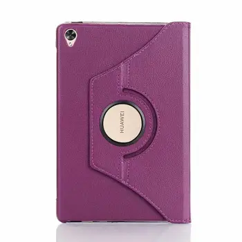 

50pcs/lot Litchi 360 Degree Rotating leather protective case cover for Huawei Mediapad M6 10.8 skin cover case shell