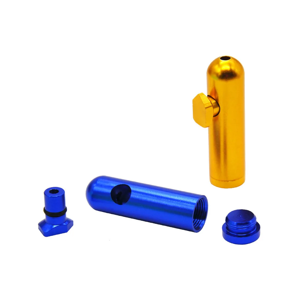 Snuff Pipe 1# Aluminum Alloy Metal Snuff Nose Smoke Pot Snuff Bottle Smoking Set Cigarette Holder Tobacco Pipe
