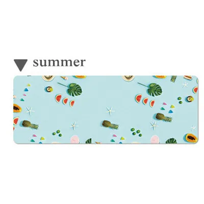 summer Коврик для йоги с принтом тонкий натуральный каучук замша 183*68 см* 1,5 мм Пилат Противоскользящий коврик для упражнений накладки для балансировки Йога туристический коврик для йоги - Цвет: summer