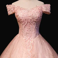 Mrs Win Бальные платья, новинка, с открытыми плечами, для выпускного вечера, Формальное, длина до пола, бальное платье, роскошное, высокое качество, кружевное бальное платье