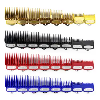 

High-quality Accurately 8PCS Professional Hairdressers Hair Stylists Metal Clip Hair Clipper Guide Combs Cosmetic Makeup Tool