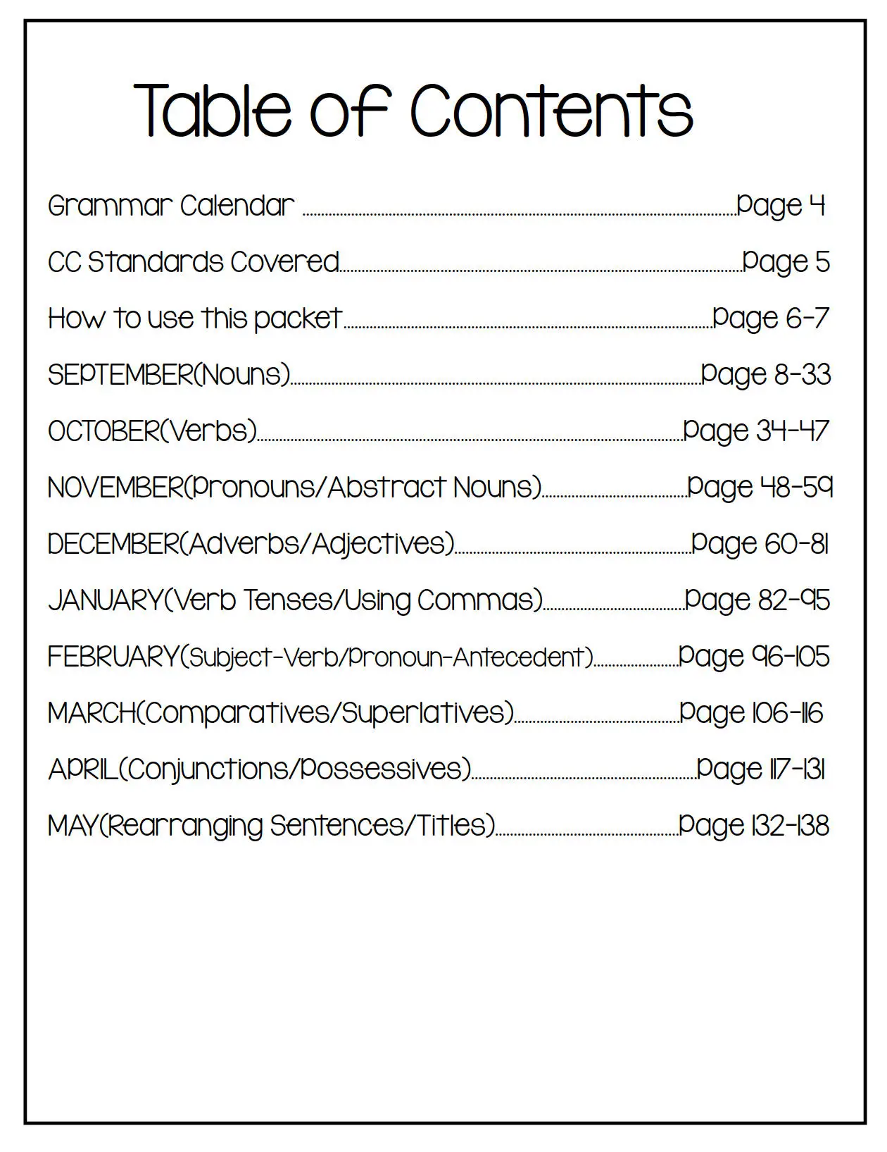 gobs of grammar 3rd grade no prep pacing guide whiteboard activities worksheets english language arts grammar fdf file aliexpress