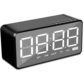 

Hot Digital Mirror Alarm Clock,Wireless Bluetooth Speaker Alarm Clock Radio with FM,Support TF Card&3.5mmAUX Line For Phone