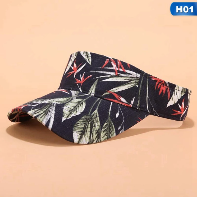 Женские шляпы от солнца Летняя Пляжная Шапка Кепка с козырьком для девочек цветочные спортивные шапки теннисная Кепка Открытый Пустой Топ Кепка шляпа
