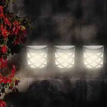 6 светодиодный светильник на солнечной батарее, водонепроницаемый, I65, настенный светильник для лестницы