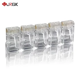 JRGK 50 pièces Cat5 Cat6 connecteur RJ45 connecteur RJ45 Cat6 câble réseau prise non blindée 8 broches modulaires UTP bornes non poreuses 