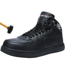 SSS-защитная обувь дышащая защитная обувь Для мужчин легкие ботинки со стальным носком пирсинг работы одинарный, сетчатый кроссовки