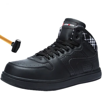 

SSS-Protective Shoes Breathable Safety Shoes Men's Lightweight Steel Toe Shoes Piercing Work Single Mesh Sneakers