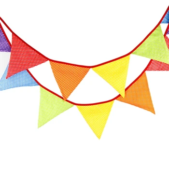 

Triangle Flag Colorful Decorative Flag Banner Background For Photographing Pennant Wedding / Birthday Party Decoration