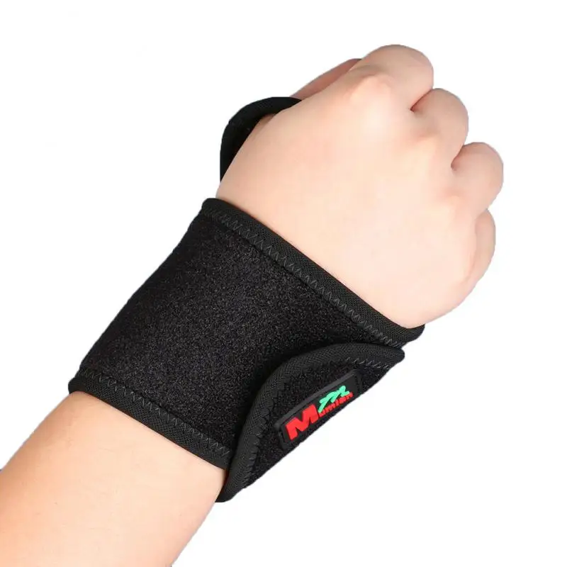 Black Sport Gym Wrist Guard Protector Breathable Adjustable Wrist Brace Sport Gym Elastic Stretchy Wrist Guard Protect