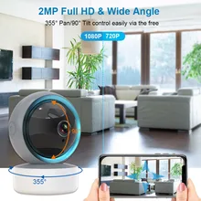 

2MP Wifi Wireless Camera Auto Motion Tracking Security Surveillance Camera Two-way Audio Wireless Baby Monitor