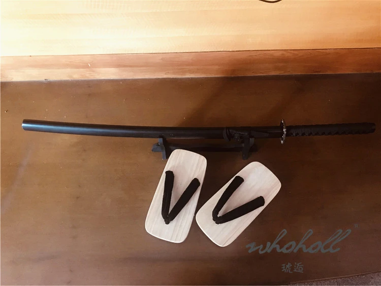 WHOHOLL Geta Summer Clogs Men's Women's Slippers Two-tooth Japanese Geta Wooden Flip-flops Cosplay Shoes Slippers Sandals