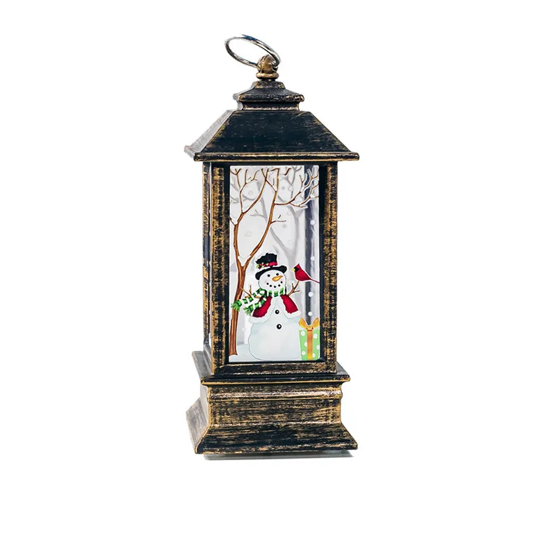 13 cm snow man СВЕТОДИОДНЫЙ Светильник-ночник, Рождественский фонарь, настольная лампа, уникальная ручка, стабильная производительность, безопасные подсвечники, Подвески, декор для улицы - Цвет: 13 cm snow man