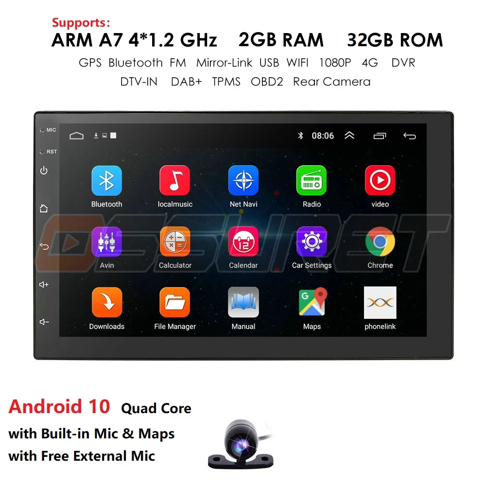 Автомагнитола 2 Din на Android мультимедийный видеоплеер Универсальная автомобильная
