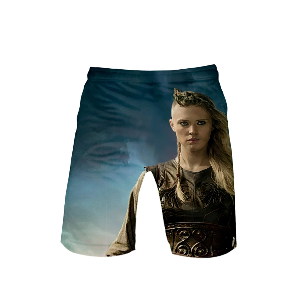 Vikings, шорты для активного отдыха, с 3D принтом, новинка, топ, весна-осень, роскошный Харадзюку