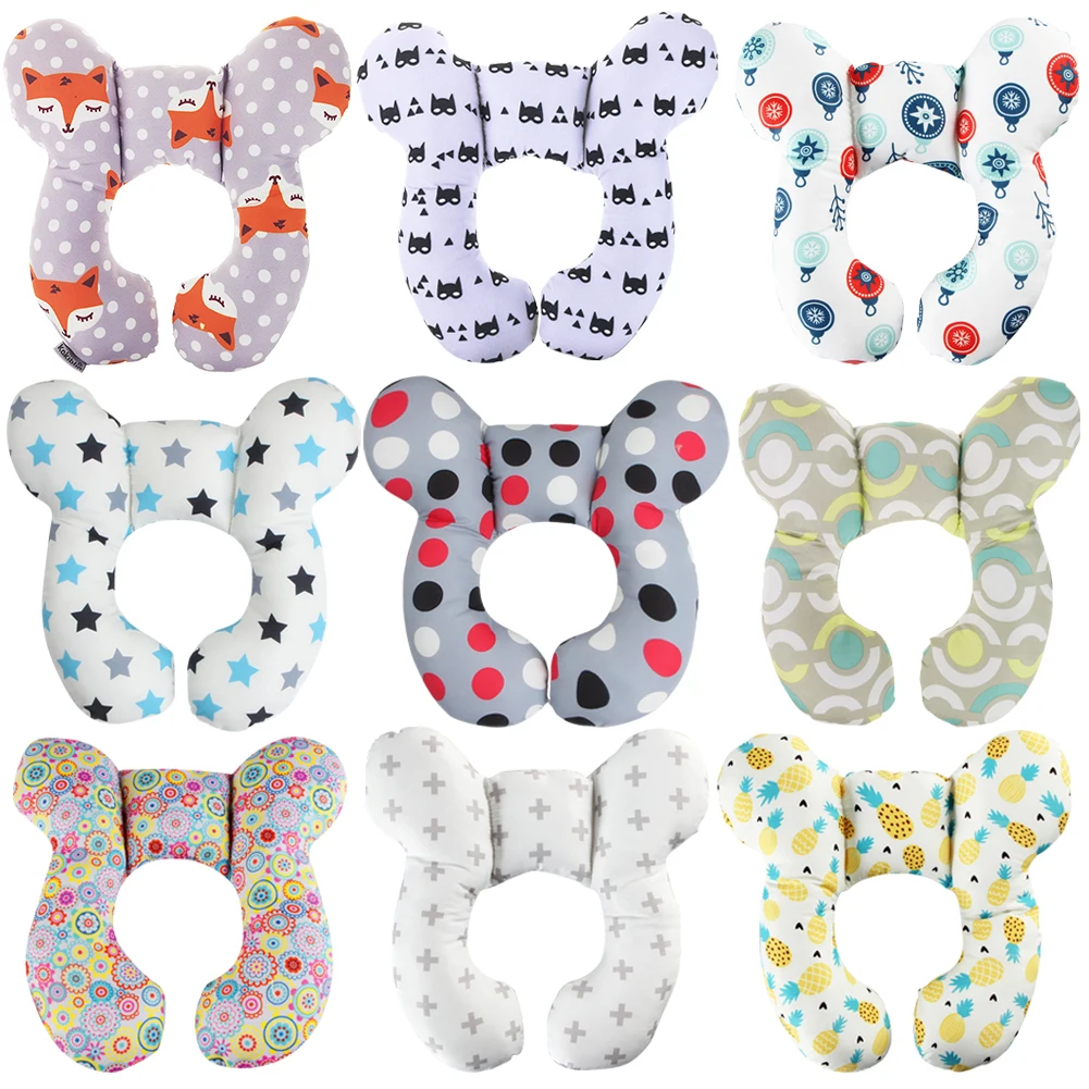 Body Head Support Neck Cushion Toddler Car Seat Pram Pillows Baby Crib Child U-Shaped Pillow Travel Car Seats Protective Pad