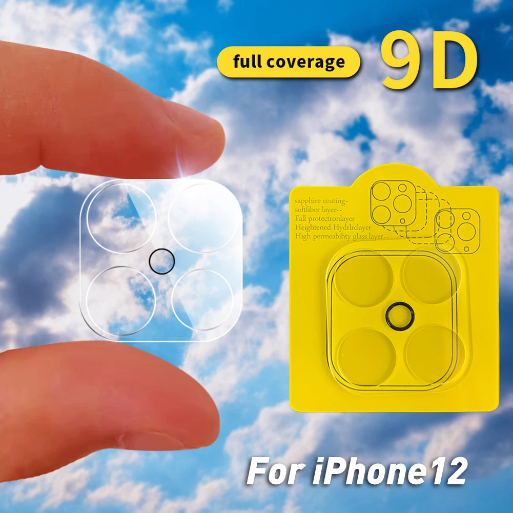 Tempered Glass Full Coverage Phone Camera Lens Protective Film for iPhone 12