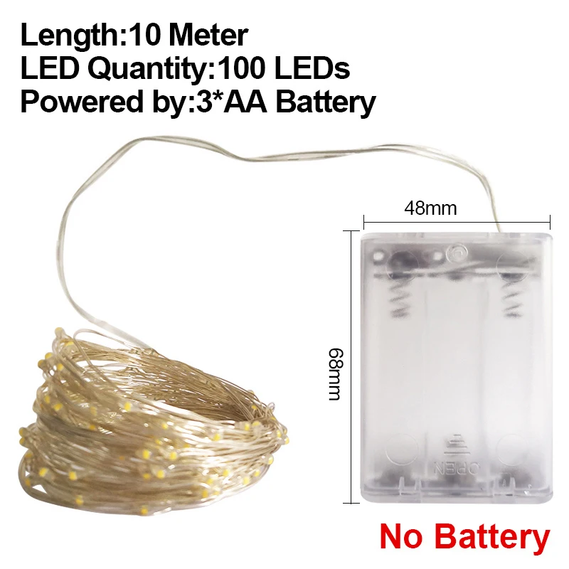 10M AA No Battery Goodland светодиодный светильник для кухни под шкаф 100 светодиодный s светильник для шкафа лампа подсветка в шкафу светильник s для кухонного шкафа - Цвет: 10M AA No Battery
