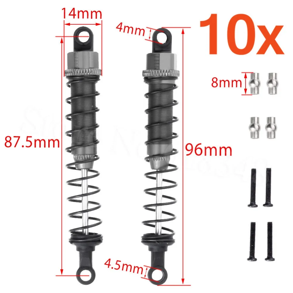 10 пар алюминиевый сплав задний амортизатор 0017 для WLtoys 12428 12423 1/12 RC автомобиль