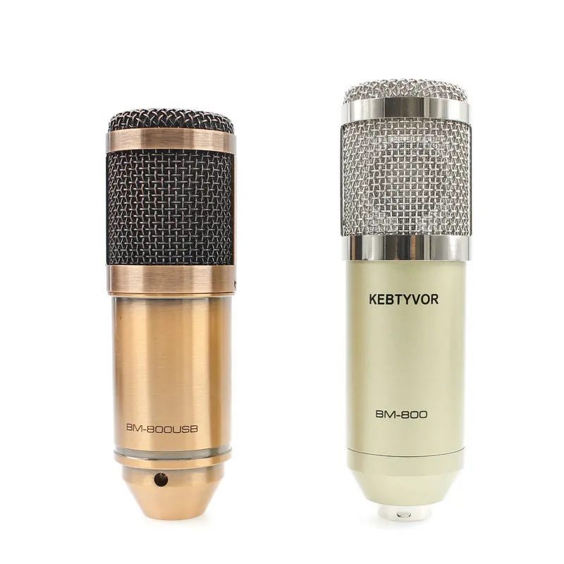

BM 800 USB Condenser Microphone Studio With Stand Tripod Adjustable Mic For Computer Recording Karaoke PC Upgraded BM800