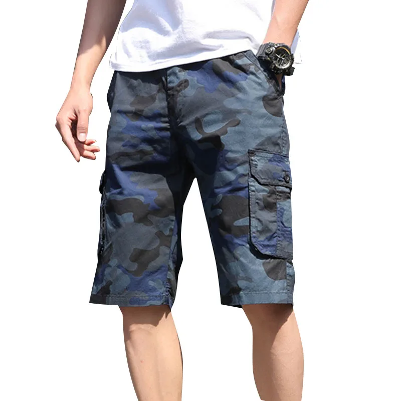 Мужские повседневные спортивные шорты, камуфляжные свободные шорты с ...