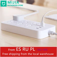 Оригинальный удлинитель питания Xiaomi Mijia Mi 2 А, удлинитель с 3 USB-портами для быстрой зарядки, 6 стандартных розеток с адаптером для США, Великобритании, Европы, Австралии Оригинальный удлинитель питания Xiaomi Mijia Mi 2 А, удлинитель с 3 USB-портами для быстрой зарядки, 6 стандартных розеток с адаптером для США, Великобритании, Европы, Австралии