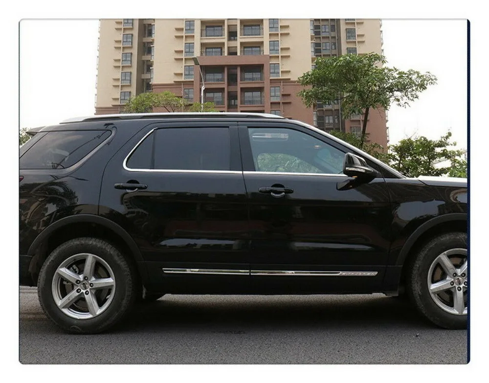 Нержавеющая сталь Нижняя оконная хромированная отделка Накладка для Ford Explorer