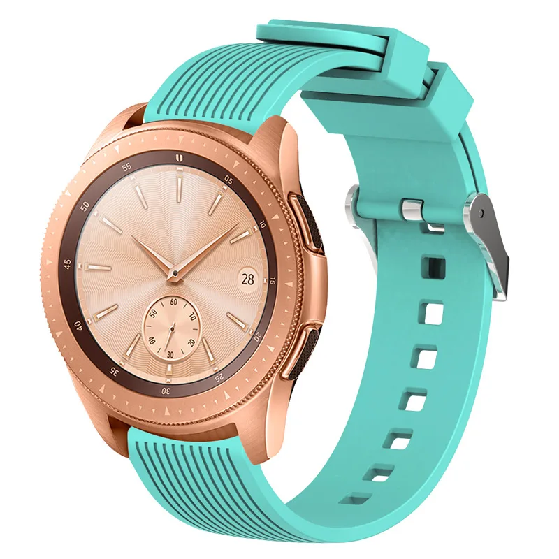 

For Samsung Galaxy Watch 46mm Silicone Strap 42mm Perpendicular Pattern Samsung Same Style 20mm 22mm