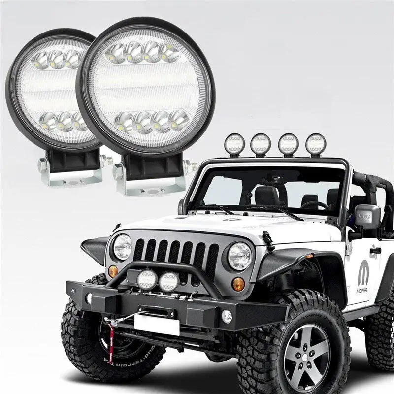 

4inch Round LED Work Light 4WD SUV LED 200W 6000K Flood Spot Beams Offroad Bar Car Motorcycle SUV Driving Floodlight Spotlight