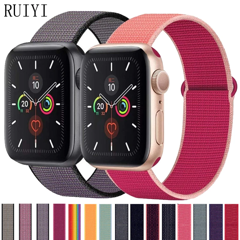 

Strap For Apple watch band 42mm 38mm Sport loop Nylon Bracelet Breathable Series iWatch 5 4 3 44 mm 40mm Watchband Accessories