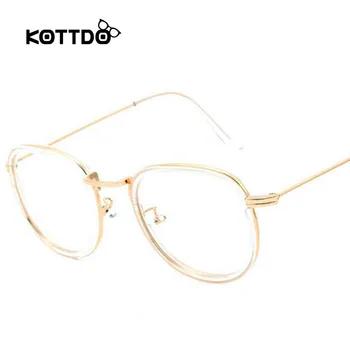 

KOTTDO Oval Glasses For Women Retro Designer Eyeglasses Frames With Clear Lens Vintage Transparent Eyewear Unisex oculos KT16718