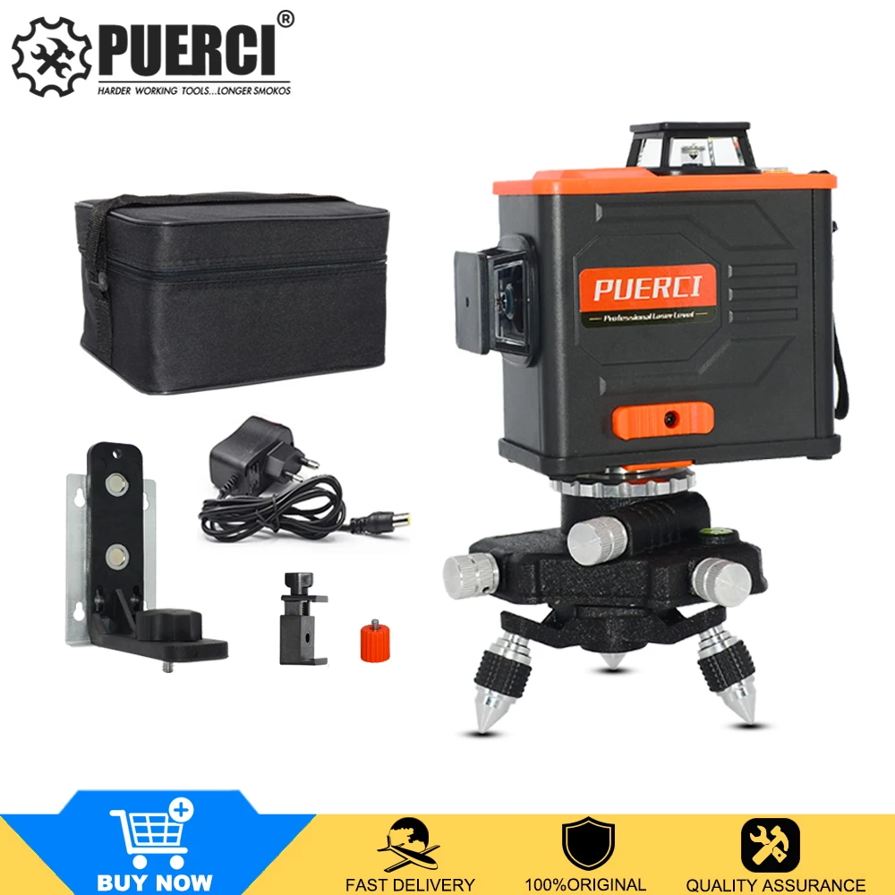 

12 lines 3D laser level 360 Vertical And Horizontal Self-leveling Cross Line Green 12 line Laser level Professional tools