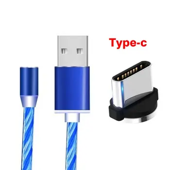 

1M/2M LED Glow In Night Magnet Charging Cable 2.4A Fast Charging Android Micro USB Type C Lightning Cable Phone Data Cable