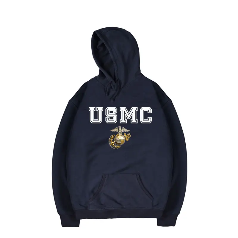 USMC Hoodie Men Women United States Marine Corps Logo Print Pullover US MC  Cool Hoodie Sweatshirt With Hat Kawaii Kids Pullovers - AliExpress