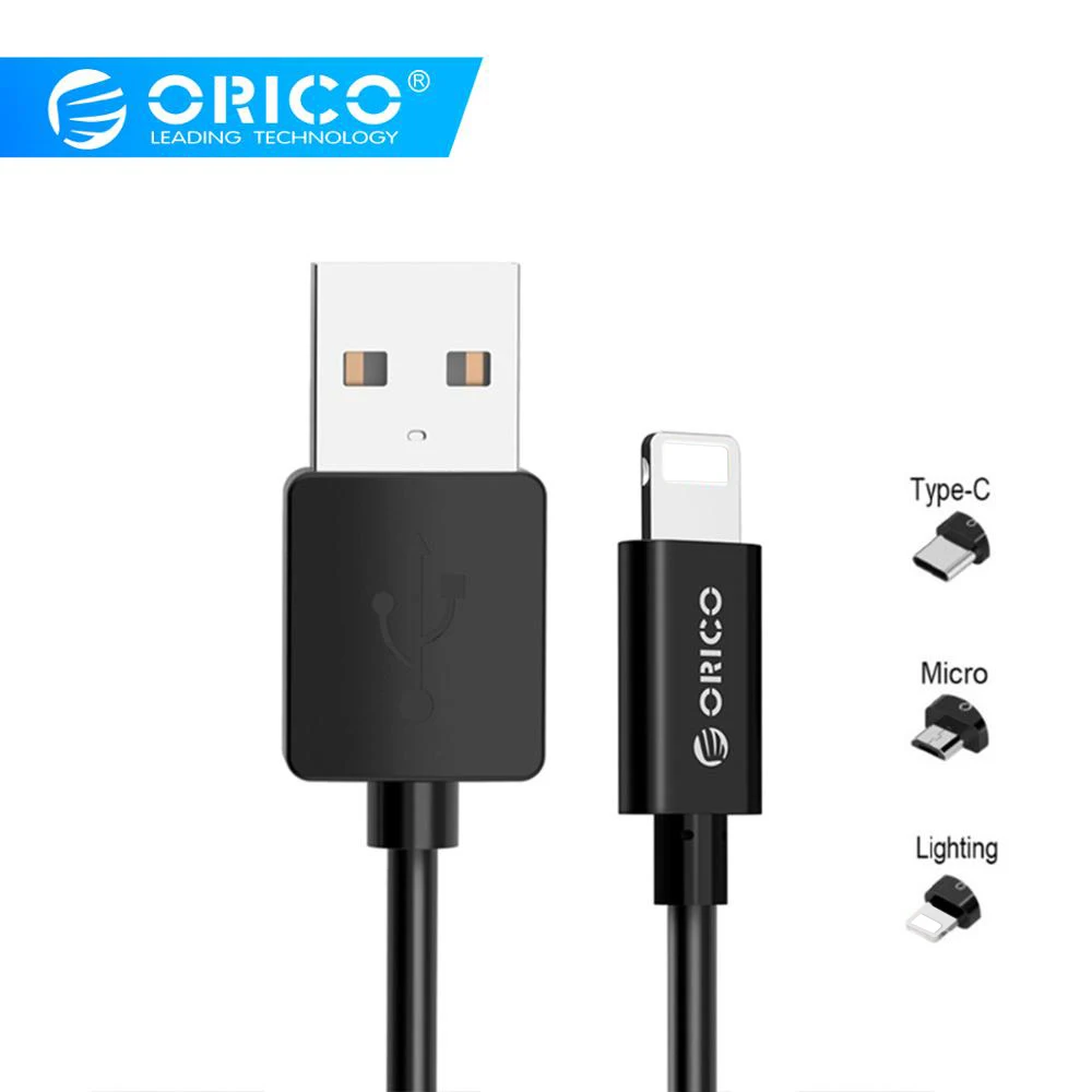 ORICO USB кабель для Iphone 8 7 6s plus X Ipad зарядный кабель USB с подсветкой синхронизировать мобильный телефон зарядное устройство Шнур адаптер данных 1 м
