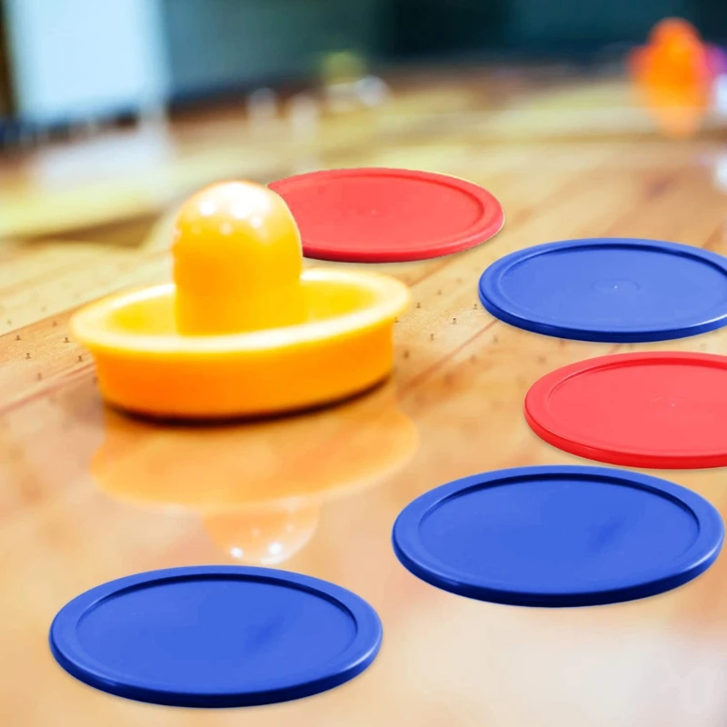 10 Palets De Hockey Sur Table En Plastique Jaune - Rondelles De Remplacement Pour Jeux De Bar - 6,5 Cm De Diamètre