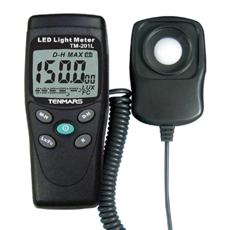 TENMARS TM-201L LUX/FC LED Light Meter 3 1/2 Digits LED With Maximum Reading 2000,Silicon Photodiode and Filter. 2
