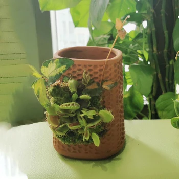 

Indoor Outdoor Herbs Honeycomb Shape Self Watering Ceramic Planter Succulents Balcony Home Decor Retro Potted Desktop Flower Pot