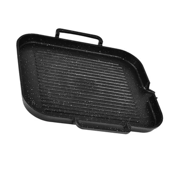 

1PC Induction Cooker Special Baking Pan Smokeless Barbecue Pot Household BBQ Grill Plate Multi-functional Frying Pan for Home (B