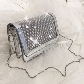 

Diamond Flap Square bag 2019 Summer Fashion New High Quality PU Leather Women's Designer Handbag Chain Shoulder Messenger bags