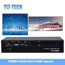Contrôleur mural TV HDMI + VGA + DVI + USB, entrée avec fonction de coupe de Zoom, Cascade 1080P