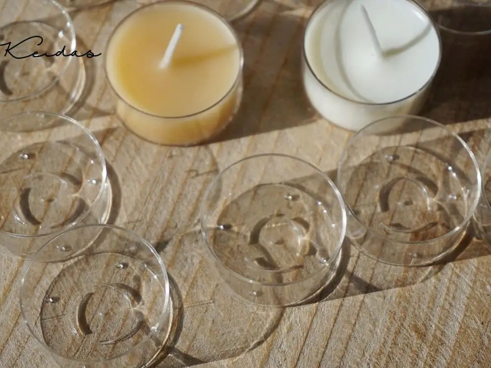 High Transparent Round Shape Plastic Candle Containers for Home Decoration DIY Candle Making 50PCS