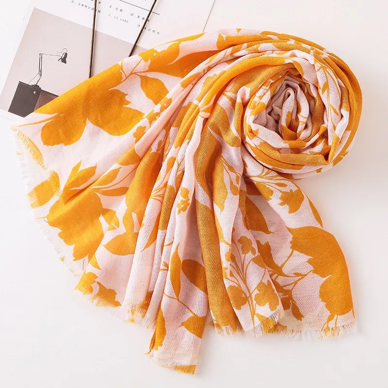 KYQIAO дизайнерский шарф женский осенний зимний Испанский Стиль Богемный Хиппи длинный желтый шарф с принтом кашне накидка - Цвет: style 3