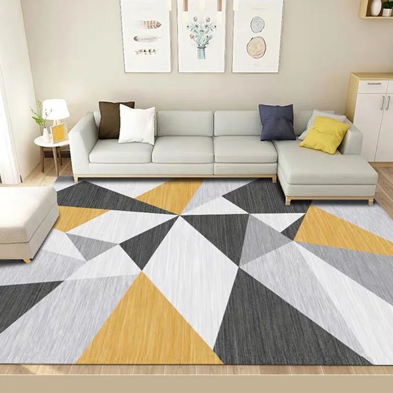 Северная Европа простая семейная гостиная ковер прикроватная тумбочка для
